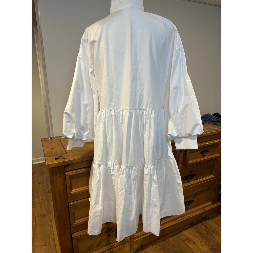 Marielle Stokkelaar Almelo NWT One Size Cecilia White Poplin Cotton Egyptian - Picture 7 of 15